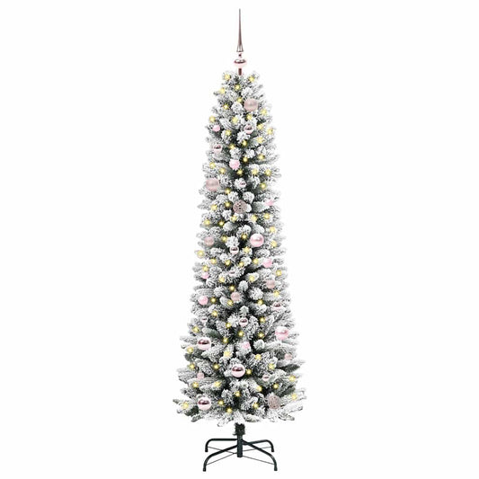 Künstlicher Weihnachtsbaum mit 150 LEDs Grün und Weiß 150 cm
