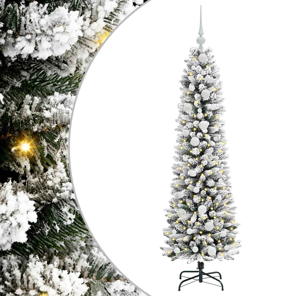 Künstlicher Weihnachtsbaum mit 150 LEDs Grün und Weiß 150 cm