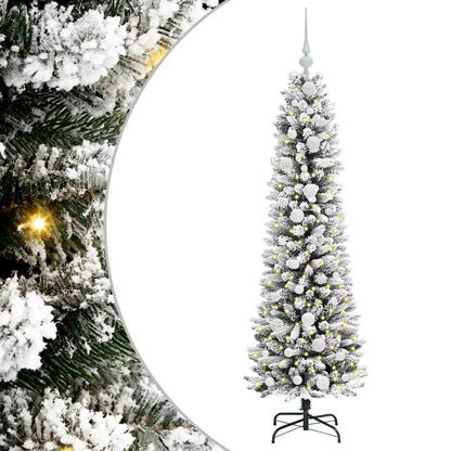 Künstlicher Weihnachtsbaum mit 150 LEDs Grün und Weiß 150 cm