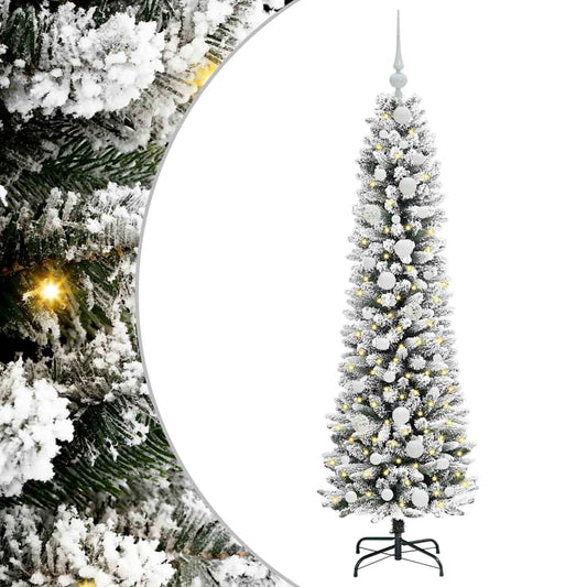 Künstlicher Weihnachtsbaum mit 150 LEDs Grün und Weiß 150 cm