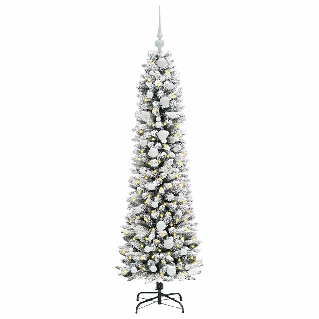 Künstlicher Weihnachtsbaum mit 150 LEDs Grün und Weiß 150 cm