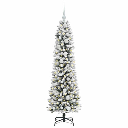 Künstlicher Weihnachtsbaum mit 150 LEDs Grün und Weiß 150 cm