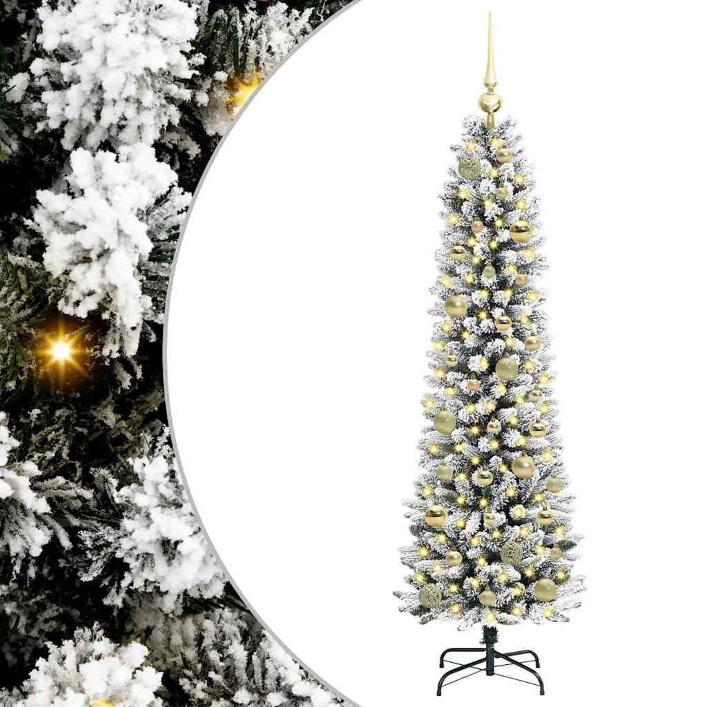 Künstlicher Weihnachtsbaum mit 150 LEDs Grün und Weiß 150 cm