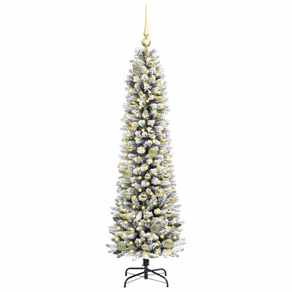 Künstlicher Weihnachtsbaum mit 150 LEDs Grün und Weiß 150 cm