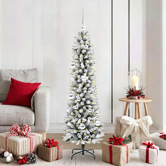 Künstlicher Weihnachtsbaum mit 150 LEDs Grün und Weiß 150 cm