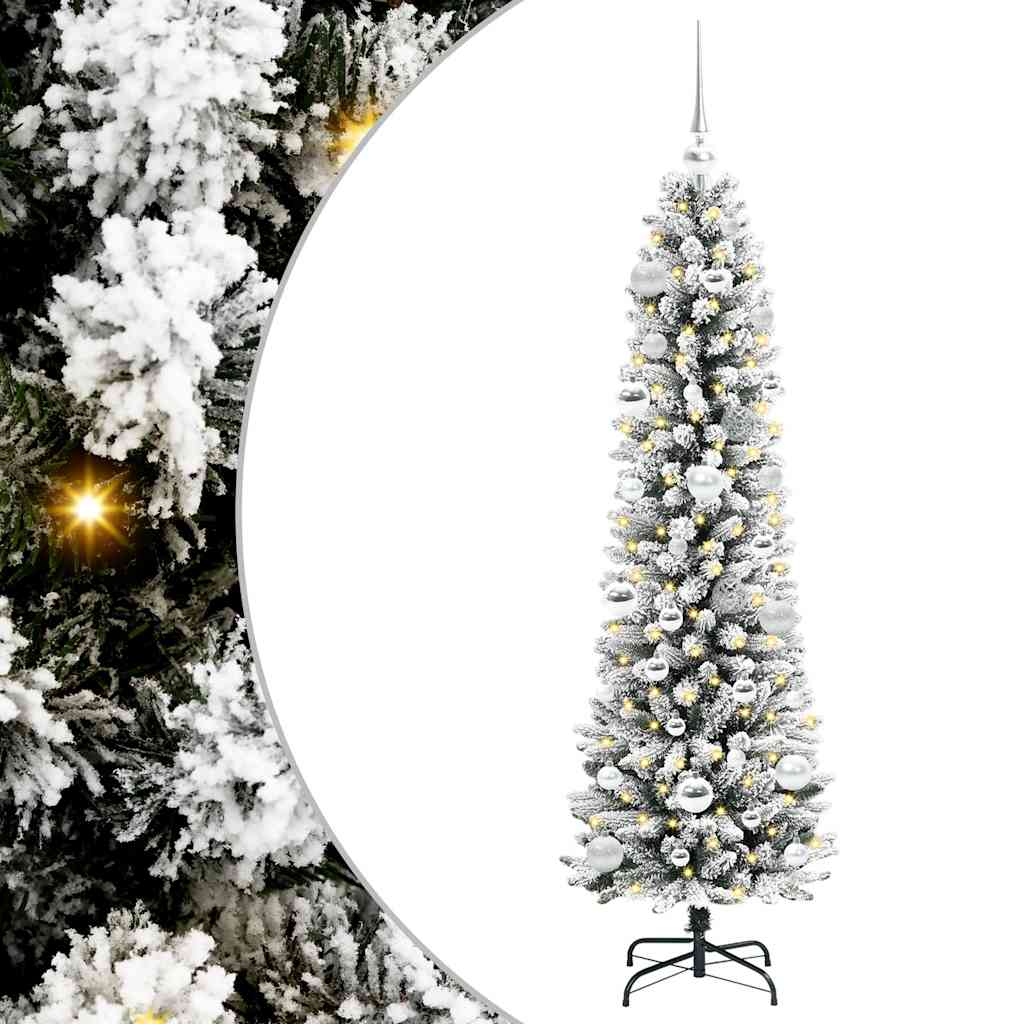 Künstlicher Weihnachtsbaum mit 150 LEDs Grün und Weiß 150 cm