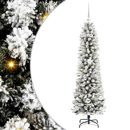 Künstlicher Weihnachtsbaum mit 150 LEDs Grün und Weiß 150 cm