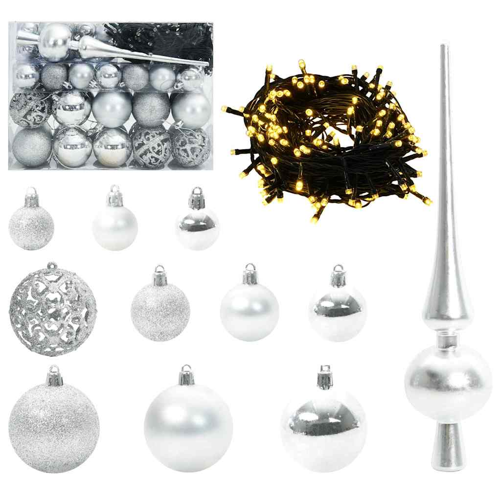 Künstlicher Weihnachtsbaum mit 150 LEDs Grün und Weiß 150 cm