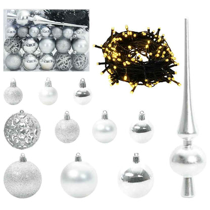 Künstlicher Weihnachtsbaum mit 150 LEDs Grün und Weiß 150 cm