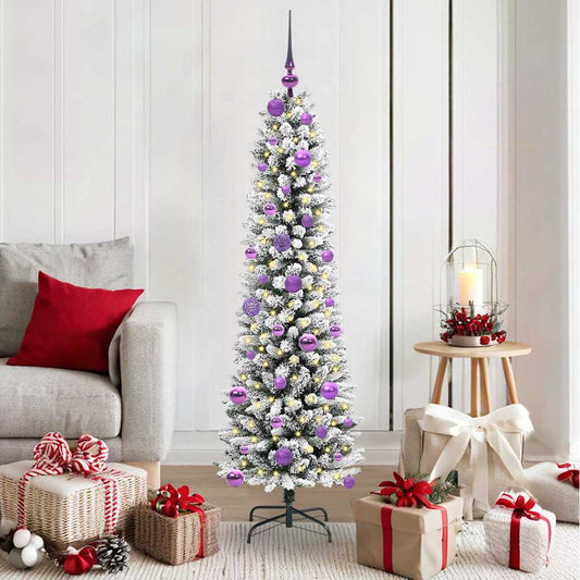 Künstlicher Weihnachtsbaum mit 150 LEDs Grün und Weiß 150 cm