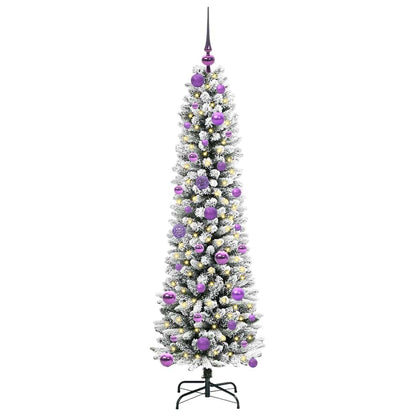 Künstlicher Weihnachtsbaum mit 150 LEDs Grün und Weiß 150 cm