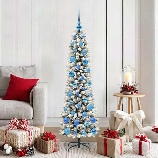 Künstlicher Weihnachtsbaum mit 150 LEDs Grün und Weiß 150 cm
