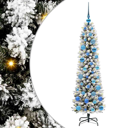 Künstlicher Weihnachtsbaum mit 150 LEDs Grün und Weiß 150 cm
