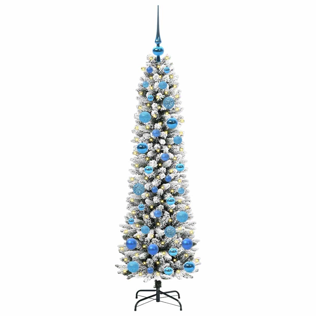 Künstlicher Weihnachtsbaum mit 150 LEDs Grün und Weiß 150 cm
