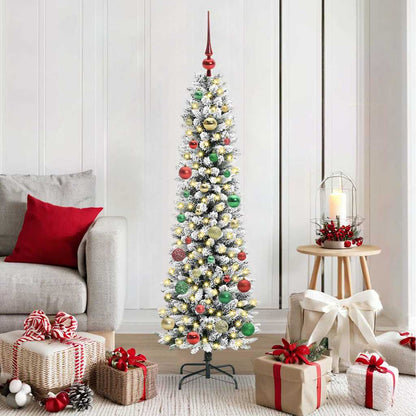 Künstlicher Weihnachtsbaum mit 150 LEDs Grün und Weiß 150 cm