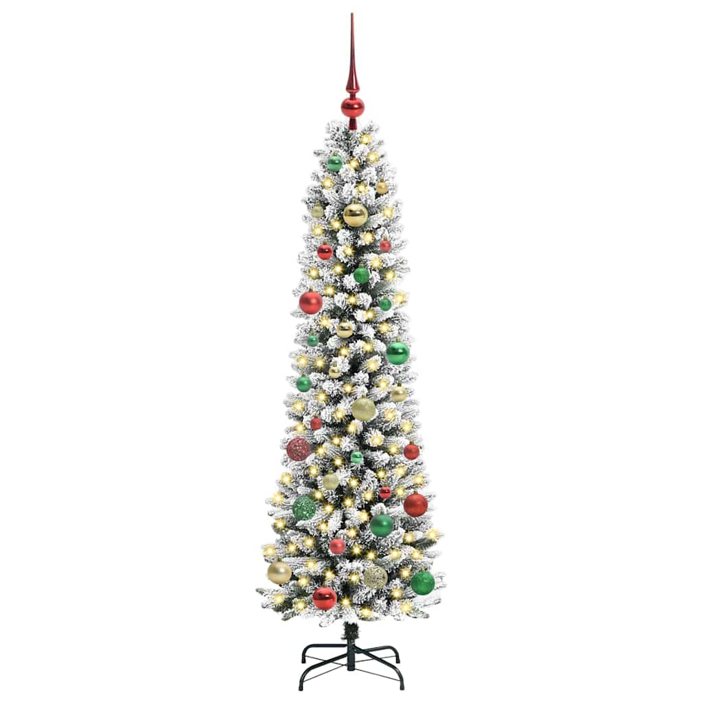 Künstlicher Weihnachtsbaum mit 150 LEDs Grün und Weiß 150 cm