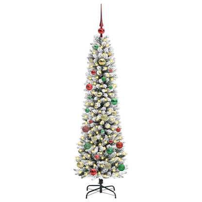 Künstlicher Weihnachtsbaum mit 150 LEDs Grün und Weiß 150 cm