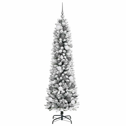 Künstlicher Weihnachtsbaum mit 300 LEDs mit Ständer Weiß 180 cm