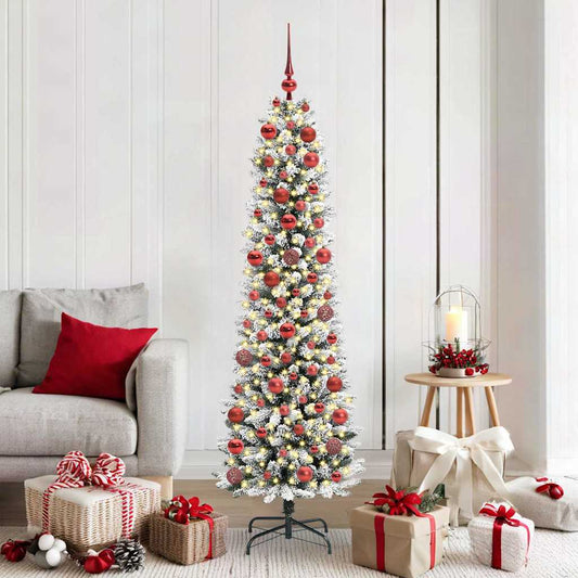 Künstlicher Weihnachtsbaum mit 300 LEDs Grün und Weiß 180 cm
