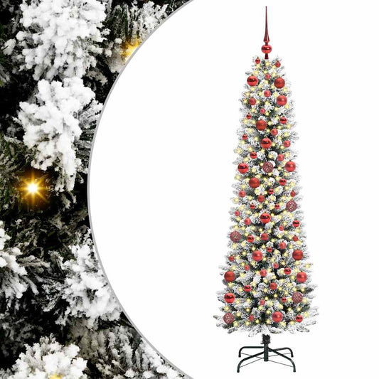 Künstlicher Weihnachtsbaum mit 300 LEDs Grün und Weiß 180 cm