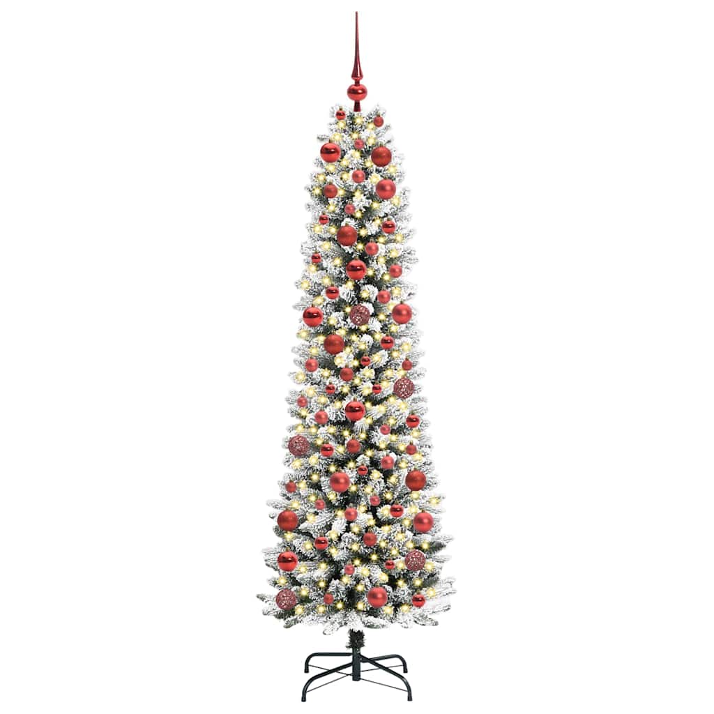 Künstlicher Weihnachtsbaum mit 300 LEDs Grün und Weiß 180 cm