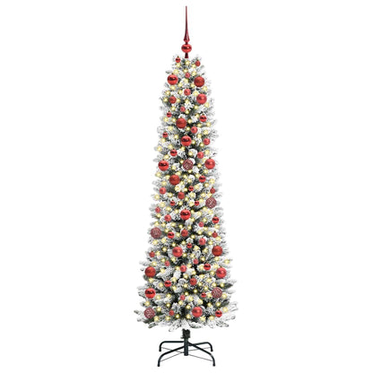 Künstlicher Weihnachtsbaum mit 300 LEDs Grün und Weiß 180 cm