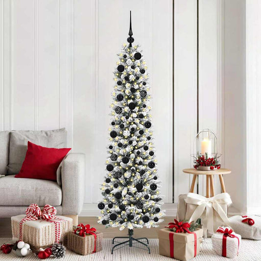 Künstlicher Weihnachtsbaum mit 300 LEDs Grün und Weiß 180 cm