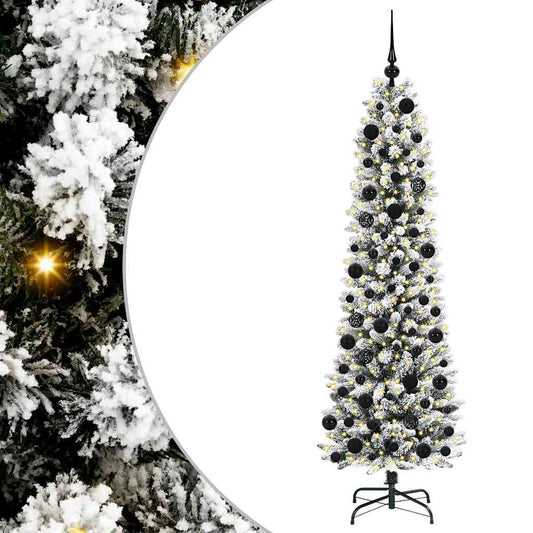 Künstlicher Weihnachtsbaum mit 300 LEDs Grün und Weiß 180 cm