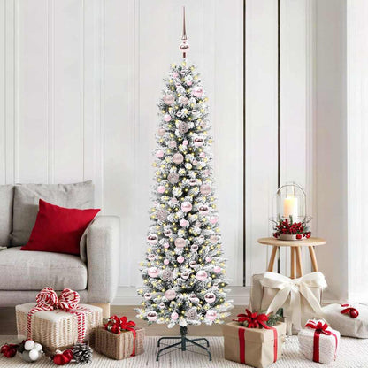 Künstlicher Weihnachtsbaum mit 300 LEDs Grün und Weiß 180 cm