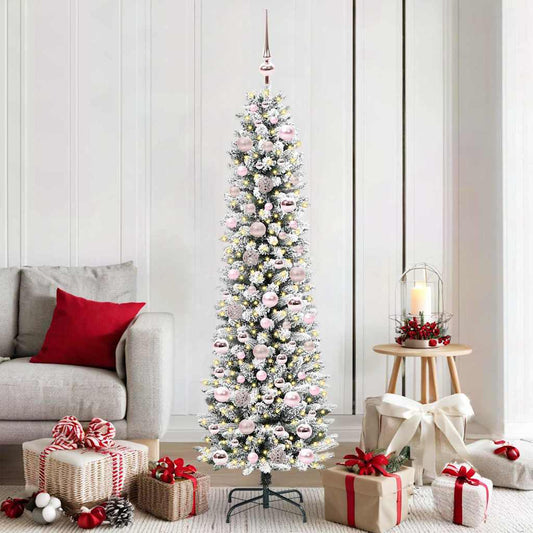 Künstlicher Weihnachtsbaum mit 300 LEDs Grün und Weiß 180 cm