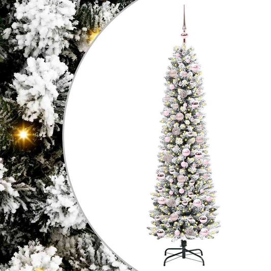Künstlicher Weihnachtsbaum mit 300 LEDs Grün und Weiß 180 cm