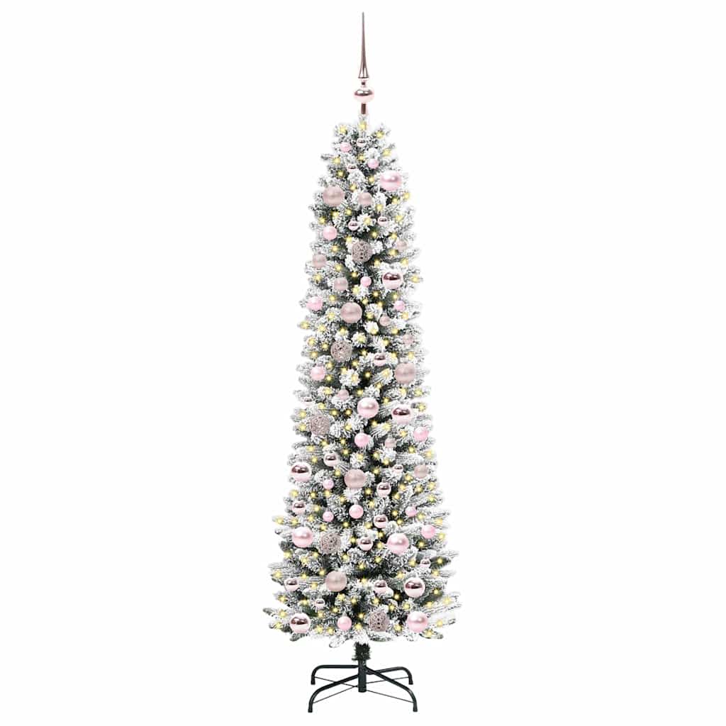 Künstlicher Weihnachtsbaum mit 300 LEDs Grün und Weiß 180 cm