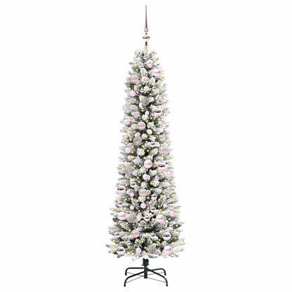 Künstlicher Weihnachtsbaum mit 300 LEDs Grün und Weiß 180 cm