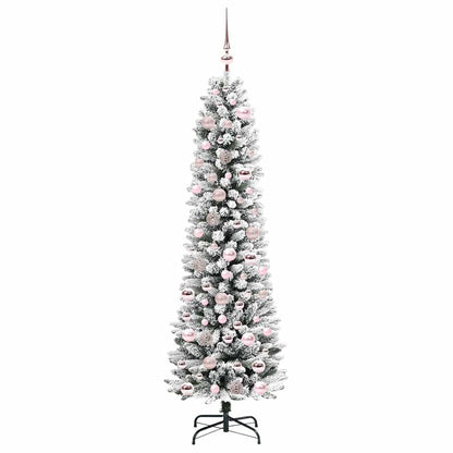 Künstlicher Weihnachtsbaum mit 300 LEDs Grün und Weiß 180 cm