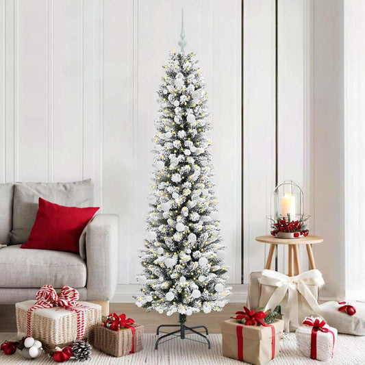 Künstlicher Weihnachtsbaum mit 300 LEDs Grün und Weiß 180 cm