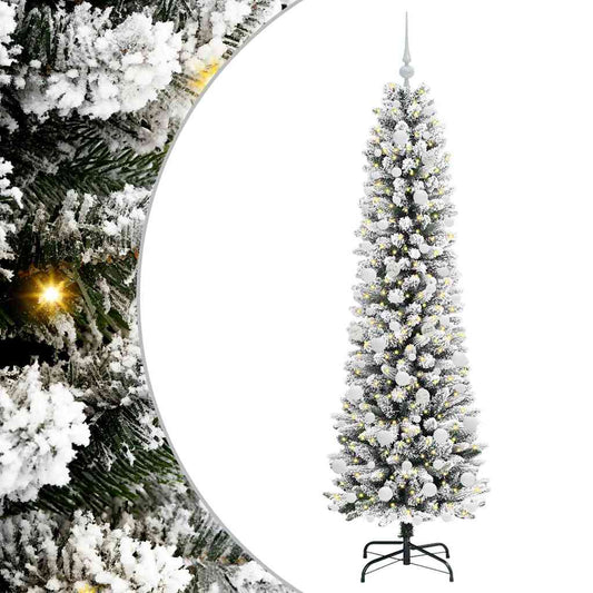 Künstlicher Weihnachtsbaum mit 300 LEDs Grün und Weiß 180 cm