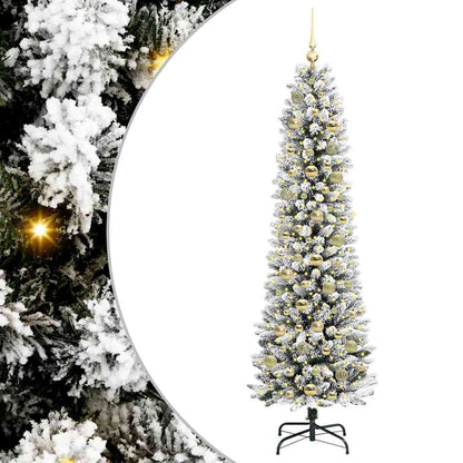 Künstlicher Weihnachtsbaum mit 300 LEDs Grün und Weiß 180 cm