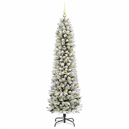 Künstlicher Weihnachtsbaum mit 300 LEDs Grün und Weiß 180 cm