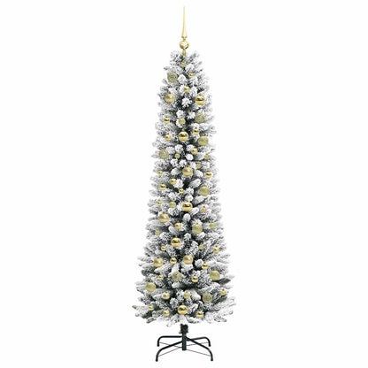 Künstlicher Weihnachtsbaum mit 300 LEDs Grün und Weiß 180 cm