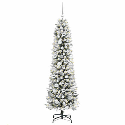 Künstlicher Weihnachtsbaum mit 300 LEDs Grün und Weiß 180 cm