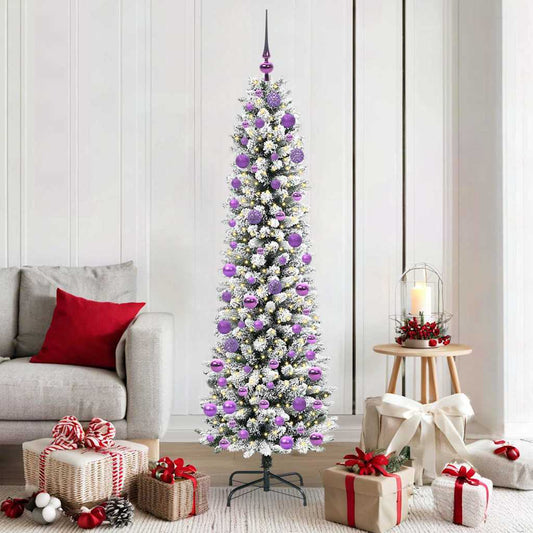 Künstlicher Weihnachtsbaum mit 300 LEDs Grün und Weiß 180 cm