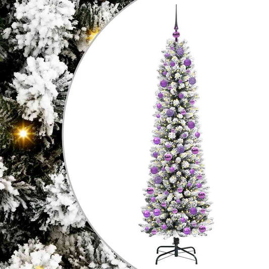 Künstlicher Weihnachtsbaum mit 300 LEDs Grün und Weiß 180 cm