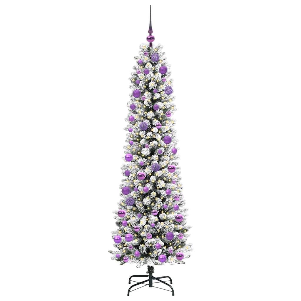 Künstlicher Weihnachtsbaum mit 300 LEDs Grün und Weiß 180 cm