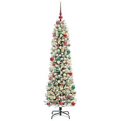 Künstlicher Weihnachtsbaum mit 300 LEDs Grün und Weiß 180 cm