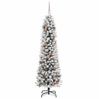 Künstlicher Weihnachtsbaum mit 300 LEDs mit Ständer Weiß 210 cm