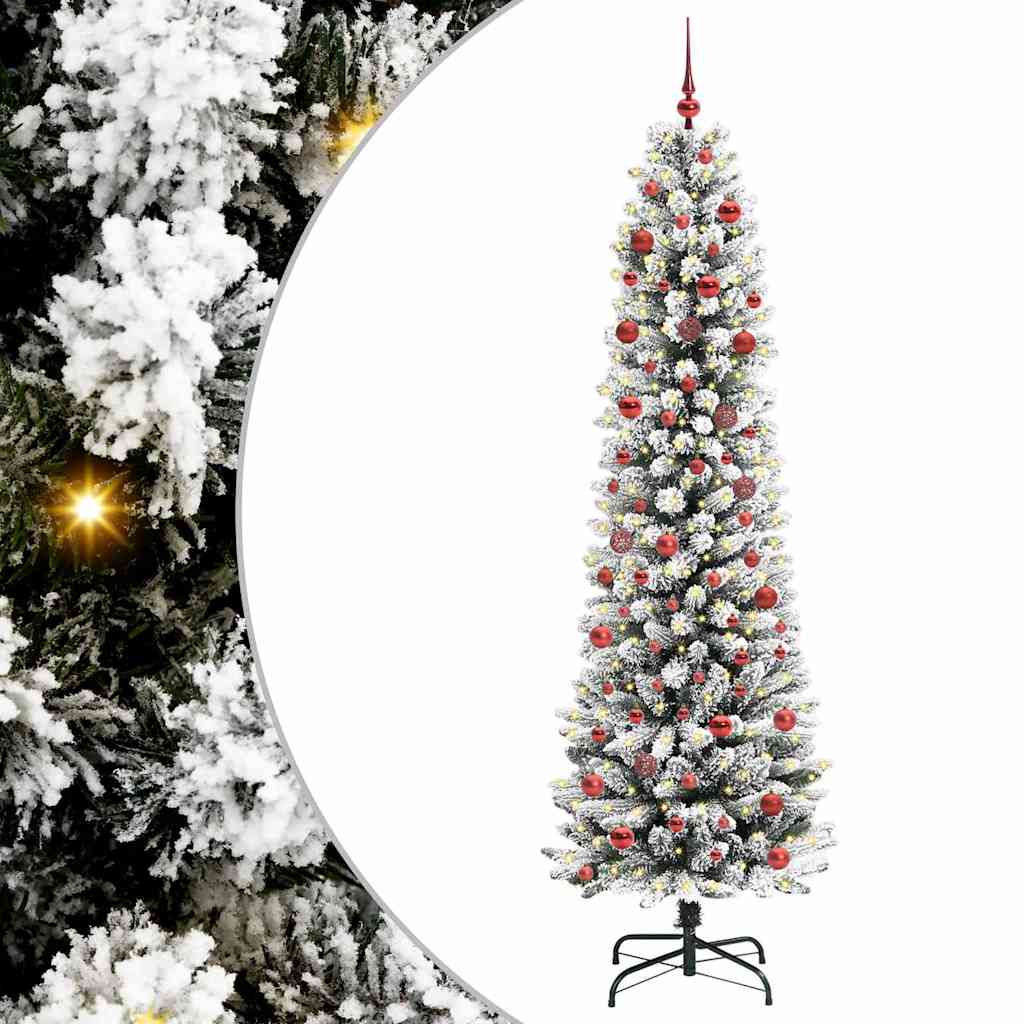 Künstlicher Weihnachtsbaum mit 300 LEDs Grün und Weiß 210 cm