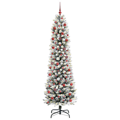 Künstlicher Weihnachtsbaum mit 300 LEDs Grün und Weiß 210 cm
