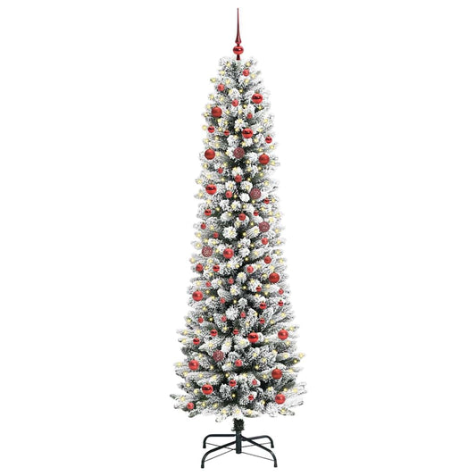 Künstlicher Weihnachtsbaum mit 300 LEDs Grün und Weiß 210 cm