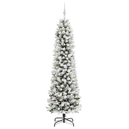 Künstlicher Weihnachtsbaum mit 300 LEDs Grün und Weiß 210 cm
