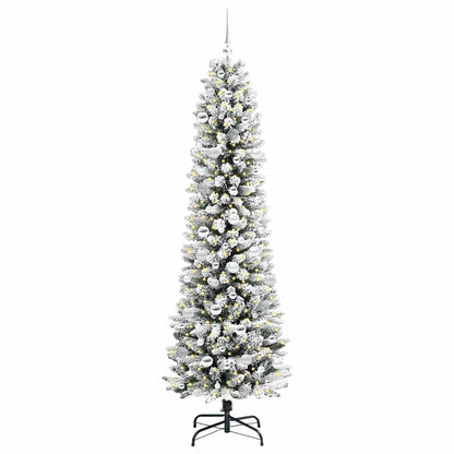 Künstlicher Weihnachtsbaum mit 300 LEDs Grün und Weiß 210 cm